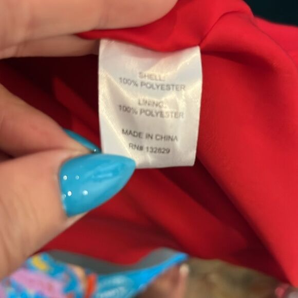 L’Academie, Size XS, Red Animal Print Long Cuffed Sleeve Mini Dress! - Picture 9 of 10